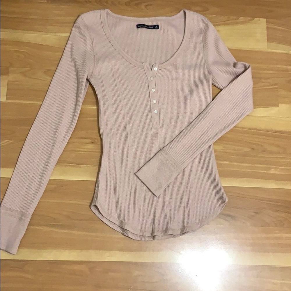 Blush pink long sleeve shirt